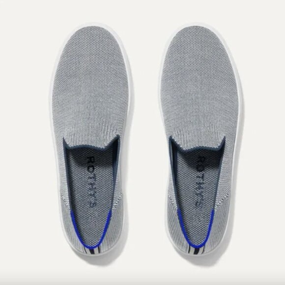 Rothy's Slip On Sneakers in Anchor (light blue/grey) - Picture 1 of 5